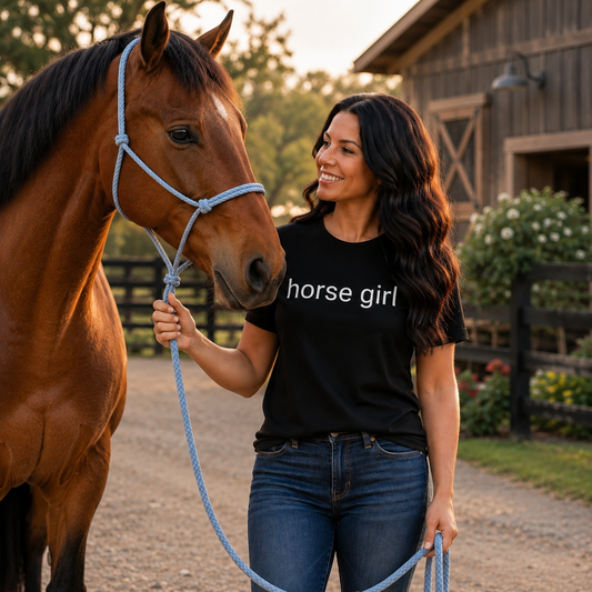 Horse Girl T-Shirt – Equestrian Graphic Tee for Horse Lovers
